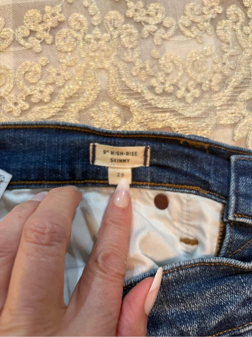 Madewell High-Rise Cut-Off Denim Shorts | Size 29 Raw Hem Premium Stretch Denim